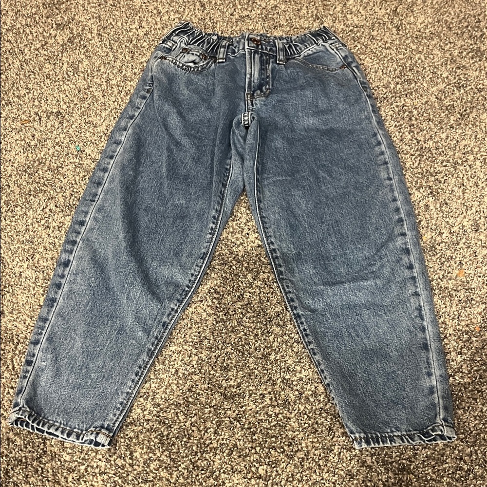Girl’s Gap Barrel Leg Elastic Waist Jeans